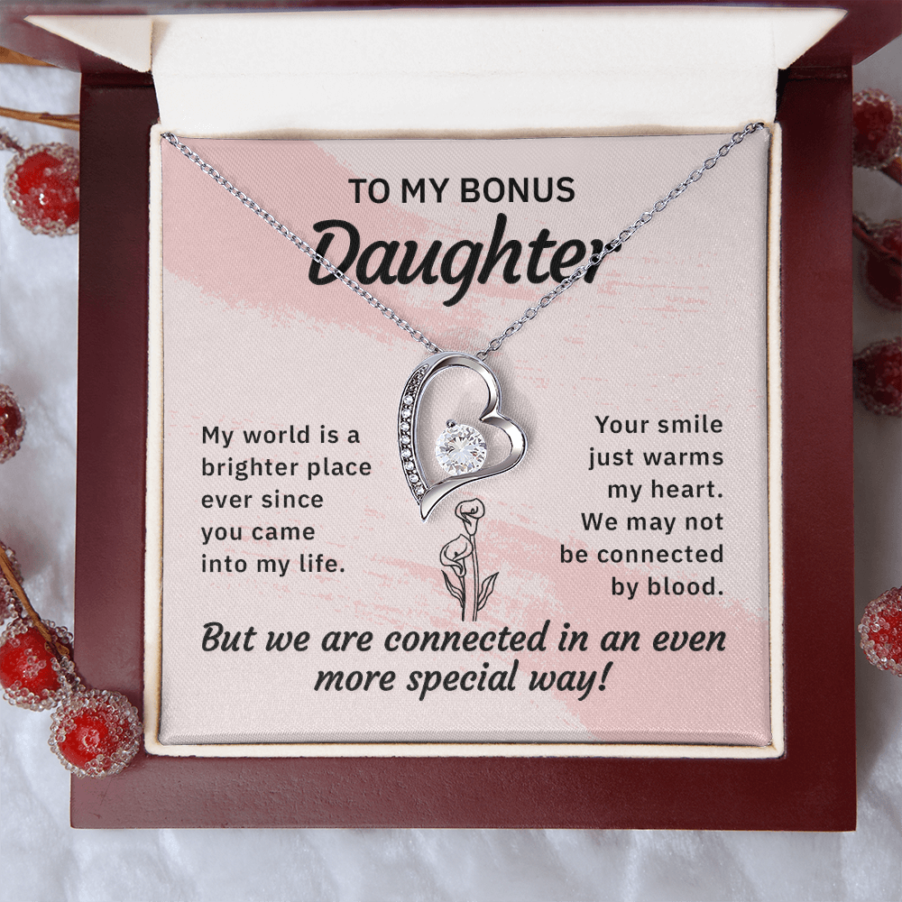 Forever Love Necklace:To My Bonus Daughter