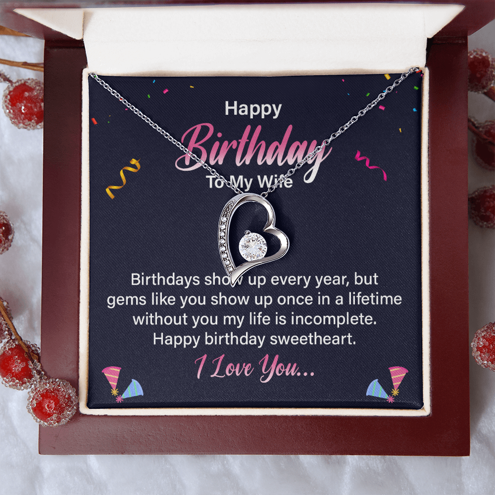 Forever Love Necklace:Happy Birthday To My Wife