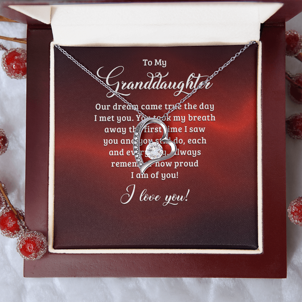 Forever Love Necklace:To My Granddaughter