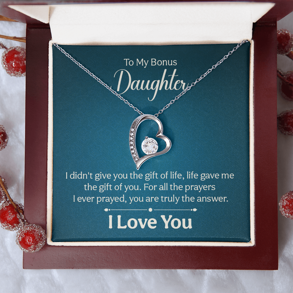 Forever Love Necklace: To My Bonus Daughter