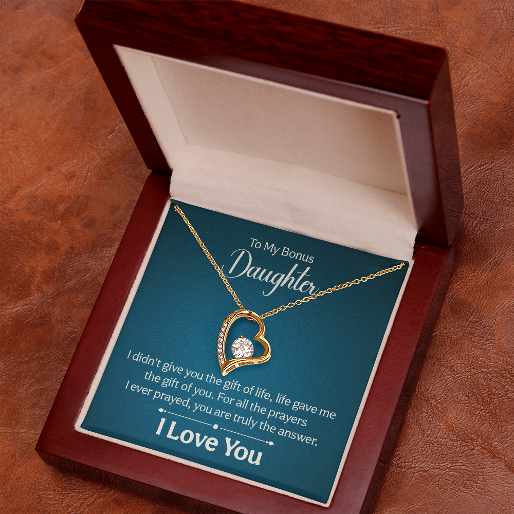 Forever Love Necklace: To My Bonus Daughter