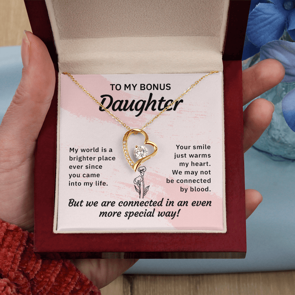 Forever Love Necklace:To My Bonus Daughter