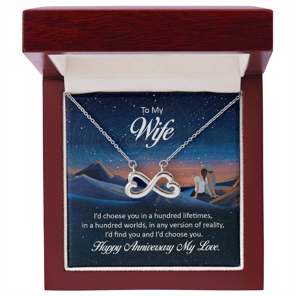 Endless Love Necklace: To My Wife Happy Anniversary My Love