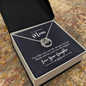 Lucky In Love Necklace:To My Bonus Love Your Daughter