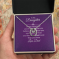 Lucky In Love Necklace:To My Daughter You Are Braver Love Dad