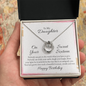 Lucky In Love Necklace:To My Daughter Happy Birthday Sweet 16