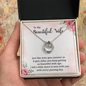 Lucky In Love Necklace:To My Beautiful Wife Wine Gets Sweeter