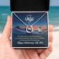 Lucky In Love Necklace:To My Wife Happy Anniversary My Love