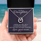 Lucky In Love Necklace: To My Daughter Love Year Mom