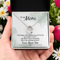 Lucky In Love Necklace: To My Mom Love Your Son