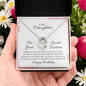 Lucky In Love Necklace:To My Daughter Happy Birthday Sweet 16
