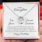 Lucky In Love Necklace:To My Daughter Happy Birthday Sweet 16