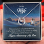 Lucky In Love Necklace:To My Wife Happy Anniversary My Love