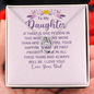 Lucky In Love Necklace:To My Daughter Love Your Dad
