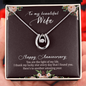 Lucky In Love Necklace: To My Beautiful Wife Happy Anniversary