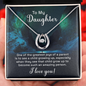 Lucky In Love Necklace: To My Daughter I Love You