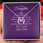 Lucky In Love Necklace:To My Daughter You Are Braver Love Dad