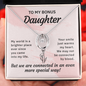 Lucky In Love Necklace: To My Bonus Daughter