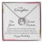 Lucky In Love Necklace:To My Daughter Happy Birthday Sweet 16