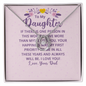 Lucky In Love Necklace:To My Daughter Love Your Dad