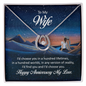 Lucky In Love Necklace:To My Wife Happy Anniversary My Love