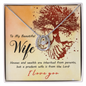 Lucky In Love Necklace: To My Beautiful Wife House And Wealth