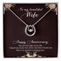 Lucky In Love Necklace: To My Beautiful Wife Happy Anniversary