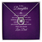 Lucky In Love Necklace:To My Daughter You Are Braver Love Dad