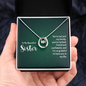Lucky In Love Necklace:To My Beautiful Sister You'er My Best Friend
