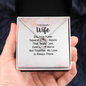 Lucky In Love Necklace: To My Beautiful Wife Distance Never Separate