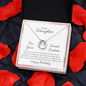 Lucky In Love Necklace:To My Daughter Happy Birthday Sweet 16