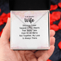 Lucky In Love Necklace: To My Beautiful Wife Distance Never Separate