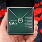 Lucky In Love Necklace:To My Beautiful Sister You'er My Best Friend