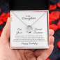 Lucky In Love Necklace:To My Daughter Happy Birthday Sweet 16