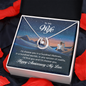 Lucky In Love Necklace:To My Wife Happy Anniversary My Love