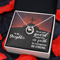 Lucky In Love Necklace: To My Daughter Be On Your Guard