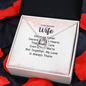 Lucky In Love Necklace: To My Beautiful Wife Distance Never Separate