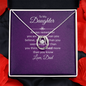 Lucky In Love Necklace:To My Daughter You Are Braver Love Dad