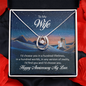 Lucky In Love Necklace:To My Wife Happy Anniversary My Love