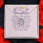 Lucky In Love Necklace:To My Daughter Love Your Dad