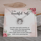 Lucky In Love Necklace:To My Beautiful Wife Wine Gets Sweeter