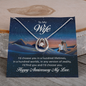 Lucky In Love Necklace:To My Wife Happy Anniversary My Love