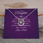 Lucky In Love Necklace:To My Daughter You Are Braver Love Dad