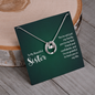 Lucky In Love Necklace:To My Beautiful Sister You'er My Best Friend