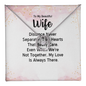Lucky In Love Necklace: To My Beautiful Wife Distance Never Separate