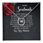 Lucky In Love Necklace:To My Soulmate Love Your Husband