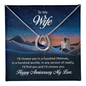 Lucky In Love Necklace:To My Wife Happy Anniversary My Love