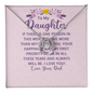 Lucky In Love Necklace:To My Daughter Love Your Dad
