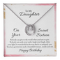 Lucky In Love Necklace:To My Daughter Happy Birthday Sweet 16