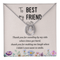 Lucky In Love Necklace:To My Best Friend Standing By My Side